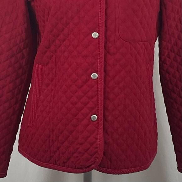 Talbots Red Quilted Jacket Size S - Picture 3 of 10
